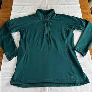 Outdoor Research Vigor Quarter Zip Teal Green XL
